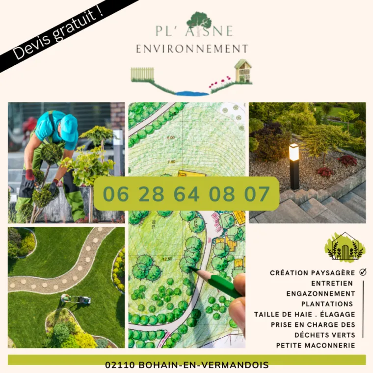 Paysagiste Saint Quentin, Saint-Quentin, Pl'aisne Environnement
